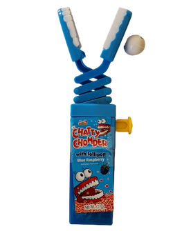 Chatty chomper blue raspberry 17g lollipop/toy