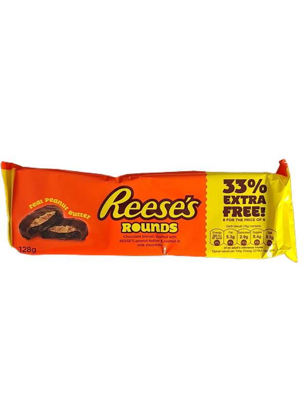 Reese's rounnds peanut stuffed chocolate biscuits 128g