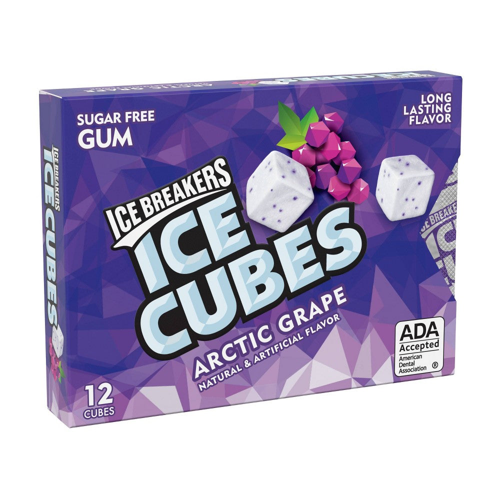 ICE BREAKERS Ice Cubes Artic Grape Gum 12 cubes