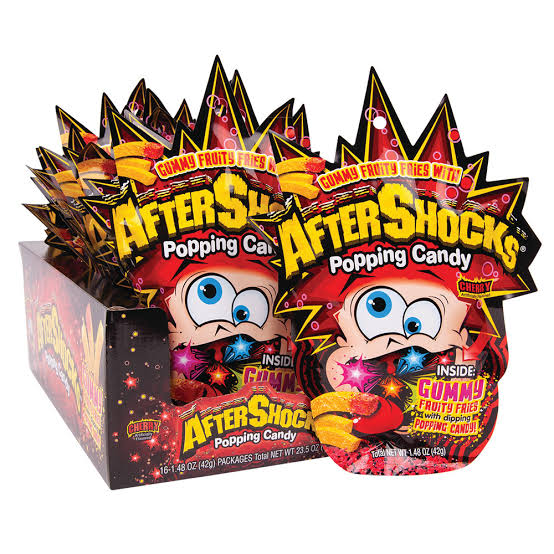 AFTERSHOCKS Gummy Fries with Cherry Popping Candy 42g