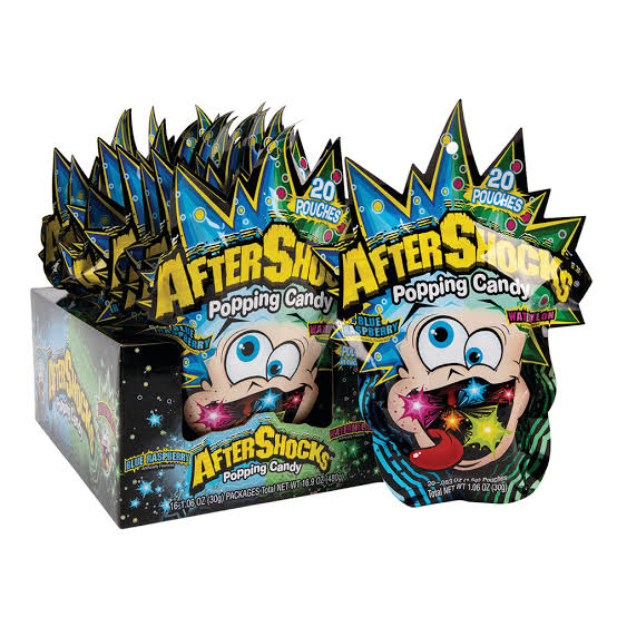 AFTERSHOCKS Blue Raspberry & Watermelon Popping Candy 30g