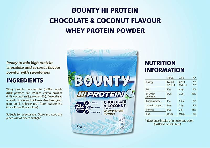 BOUNTY Hi Protein 875g