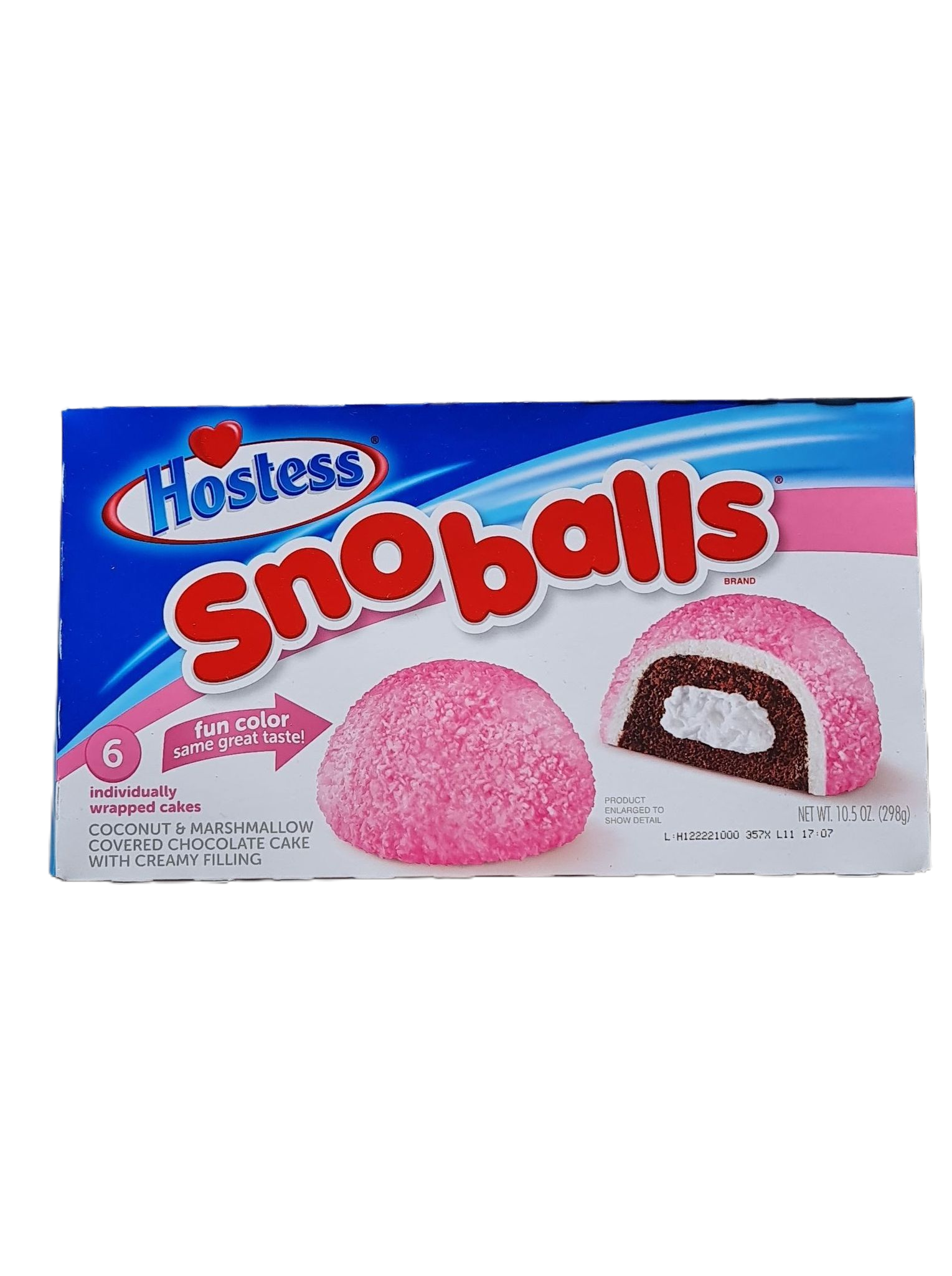 HOSTESS Snoballs Coconut Marshmallow Covered Cake 298g 6 pack