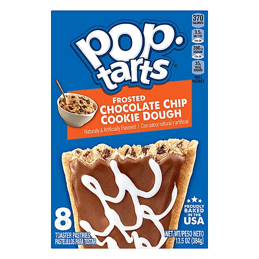 POP TARTS 8PK Chocolate Chip Cookie Dough 384g