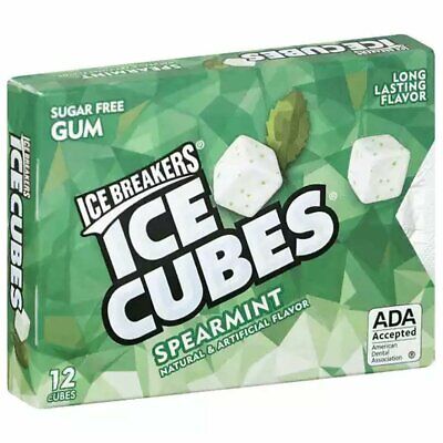 ICE BREAKERS Ice Cubes Spearmint Gum 12 Cubes