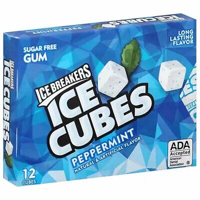 ICE BREAKERS Ice Cubes Peppermint Gum 12 cubes