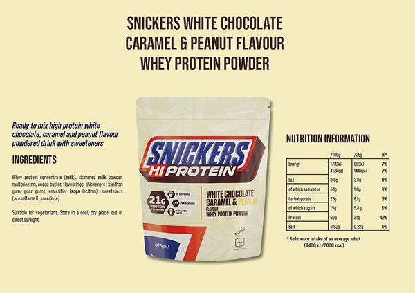 SNICKERS Hi Protein White Chocolate 875g