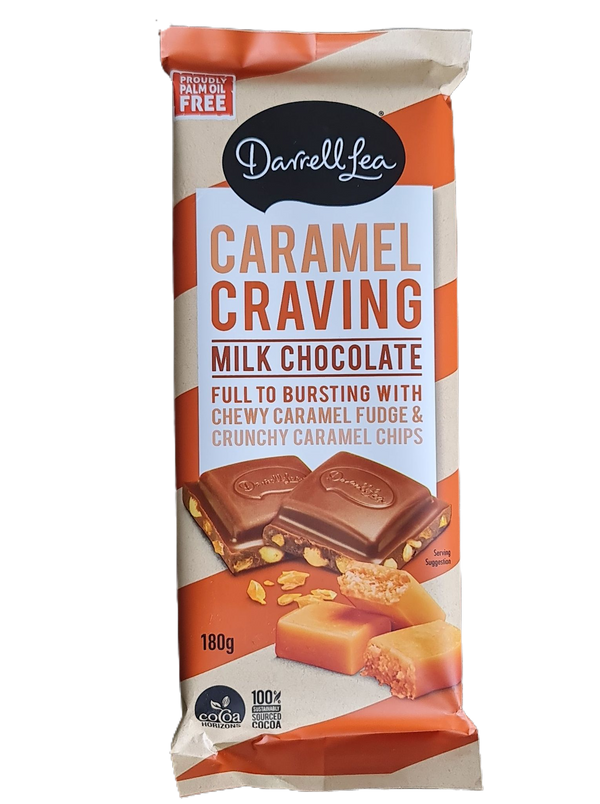 darrell lea Caramel craving milk chocolate 180g