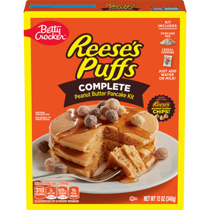 REESE'S PUFFS COMPLETE PEANUT BUTTER PANCAKE KIT 340g