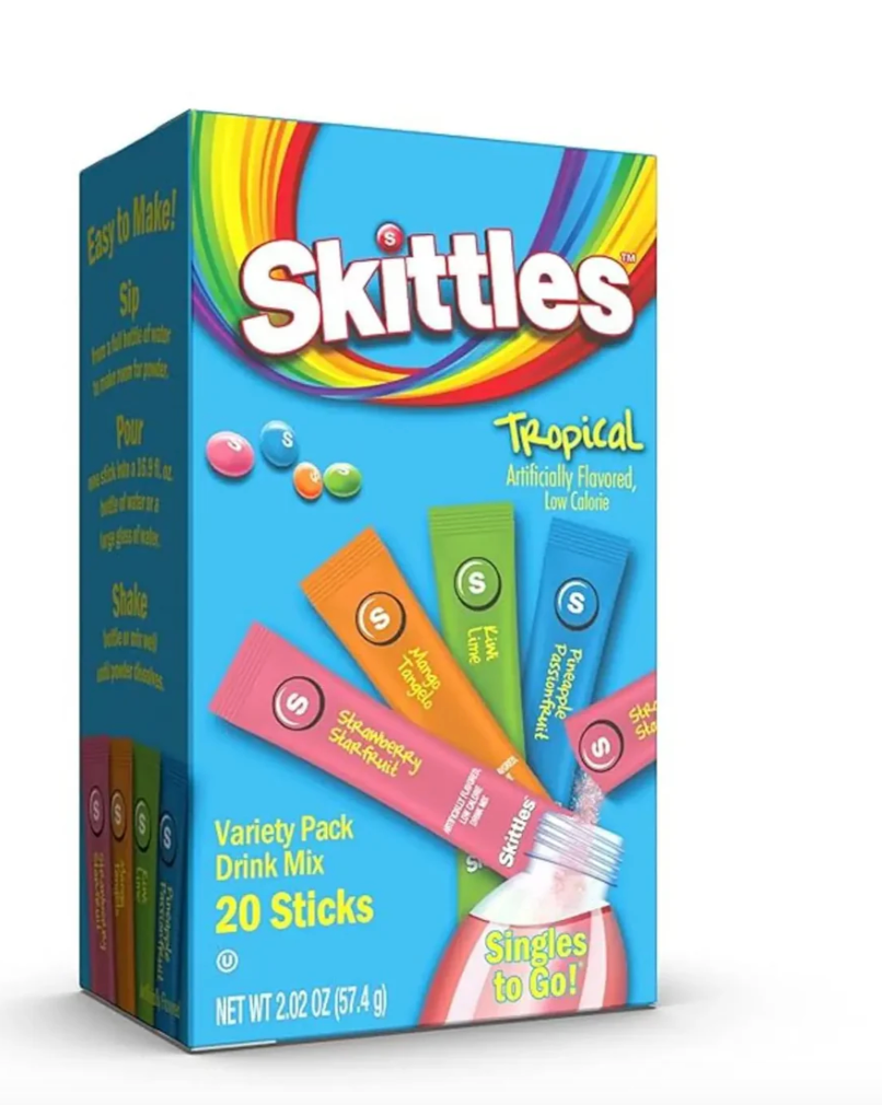 Skittles Drink Mix Tropical Variety Pack 20ct 49.8g