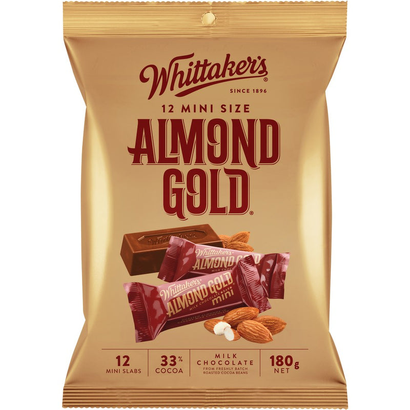 WHITTAKERS Almond Gold Slabs 12 Pack 180g