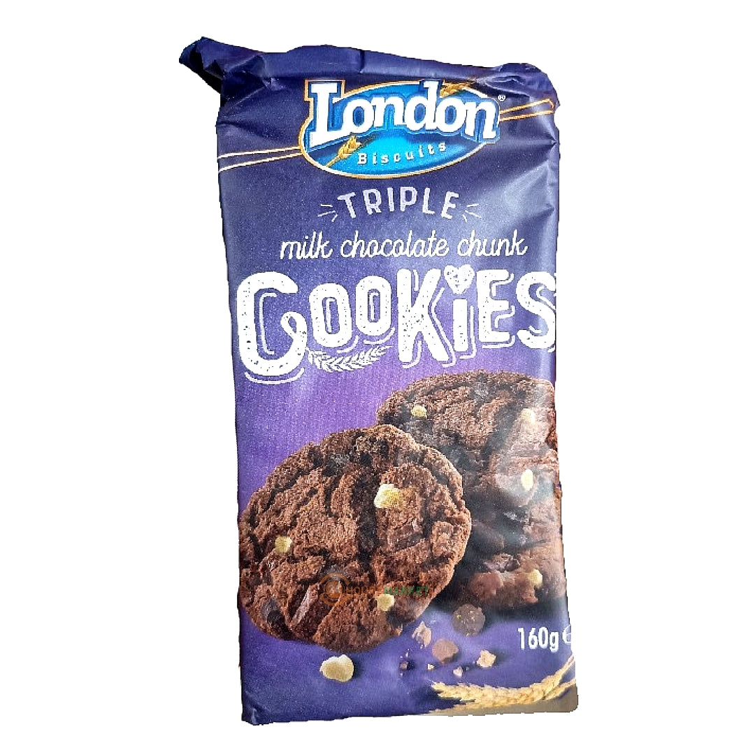 LONDON BISCUITS TRIPLE MILK CHOCOLATE CHUNK 160G