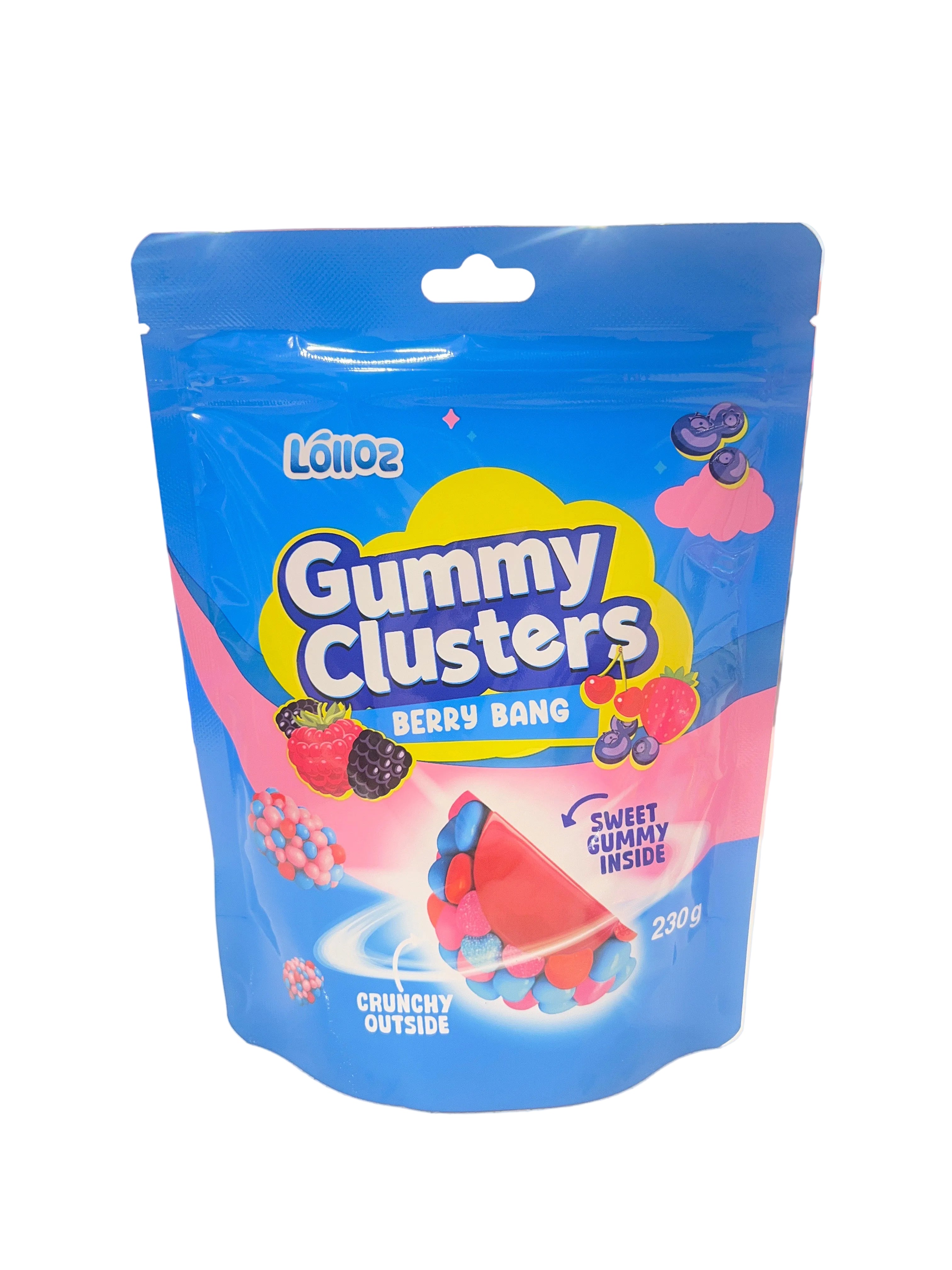 Lolloz Gummy Clusters  Berry Bang 230g