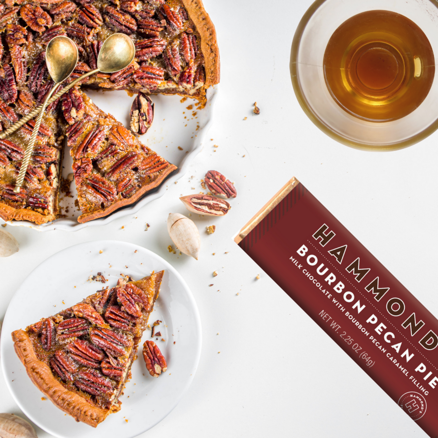 HAMMOND'S BOURBON PECAN PIE 64G