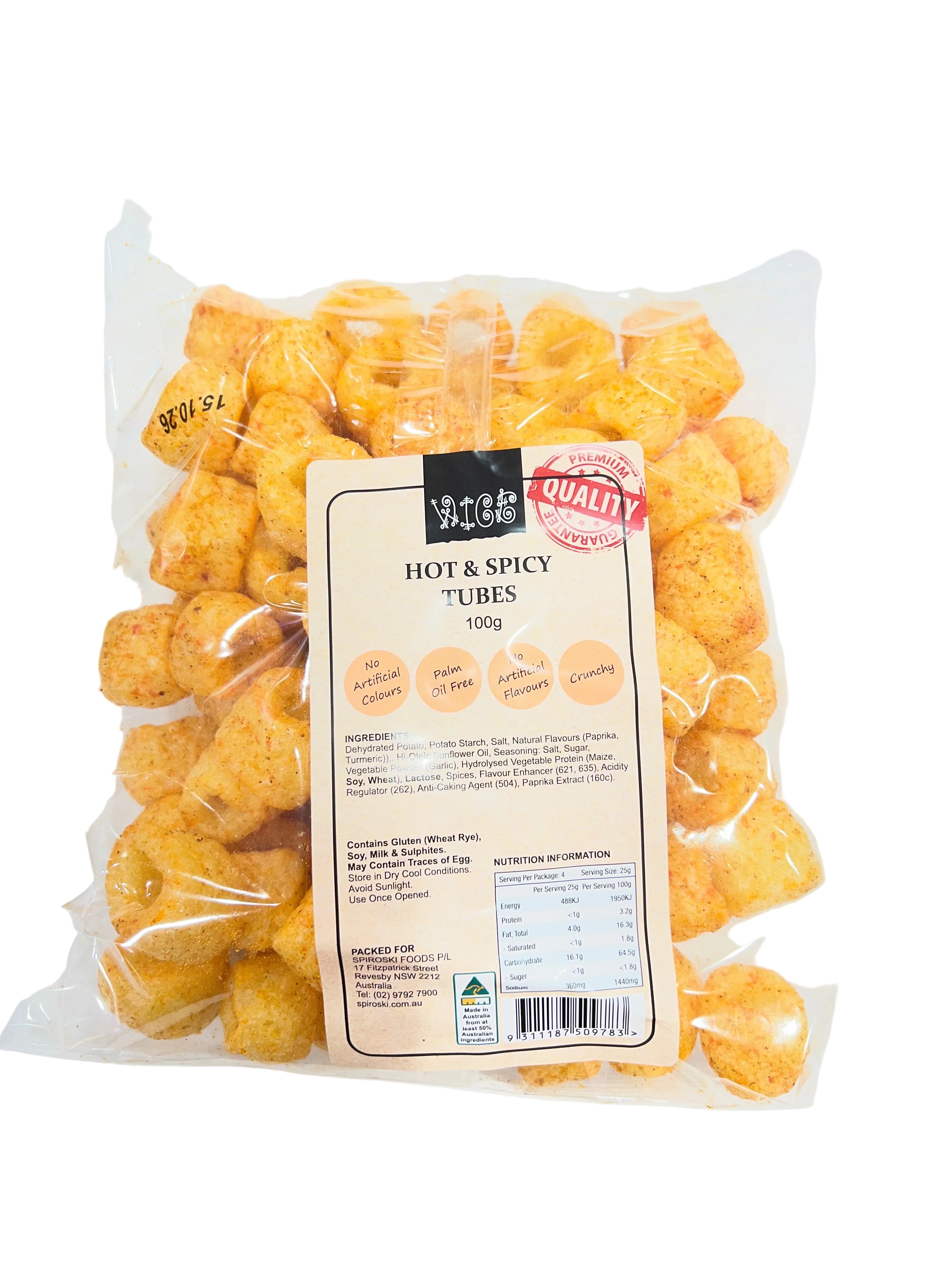 Wice Hot & Spicy Tubes 100g