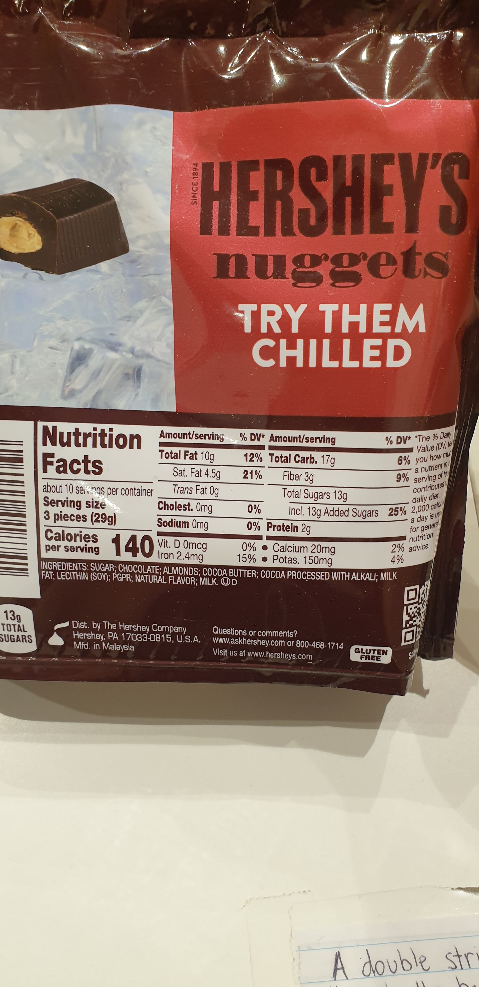 HERSHEY'S Nuggets Special Dark Almonds  Share Pack 286g