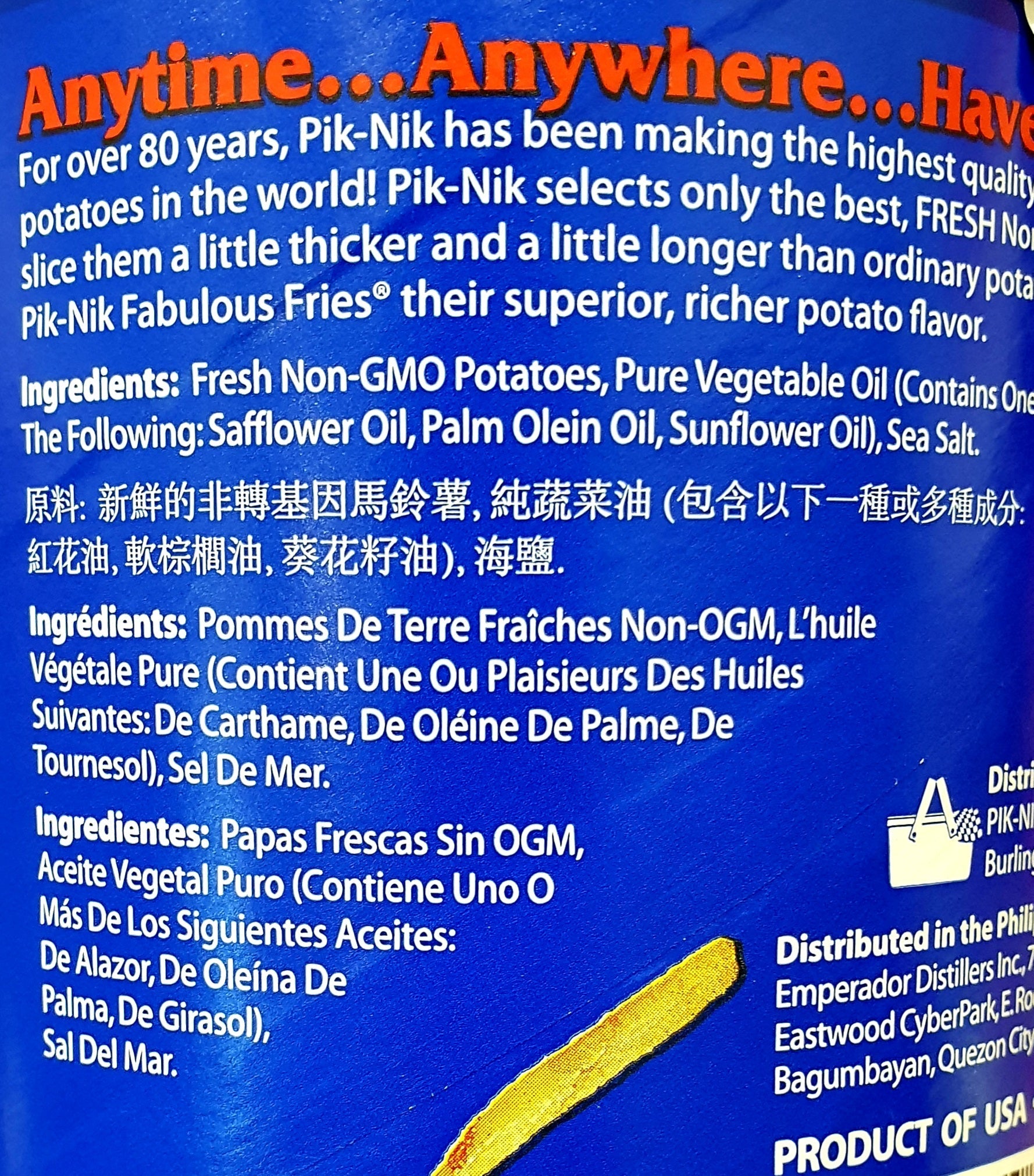 PIK NIK Fabulous Fries 113g