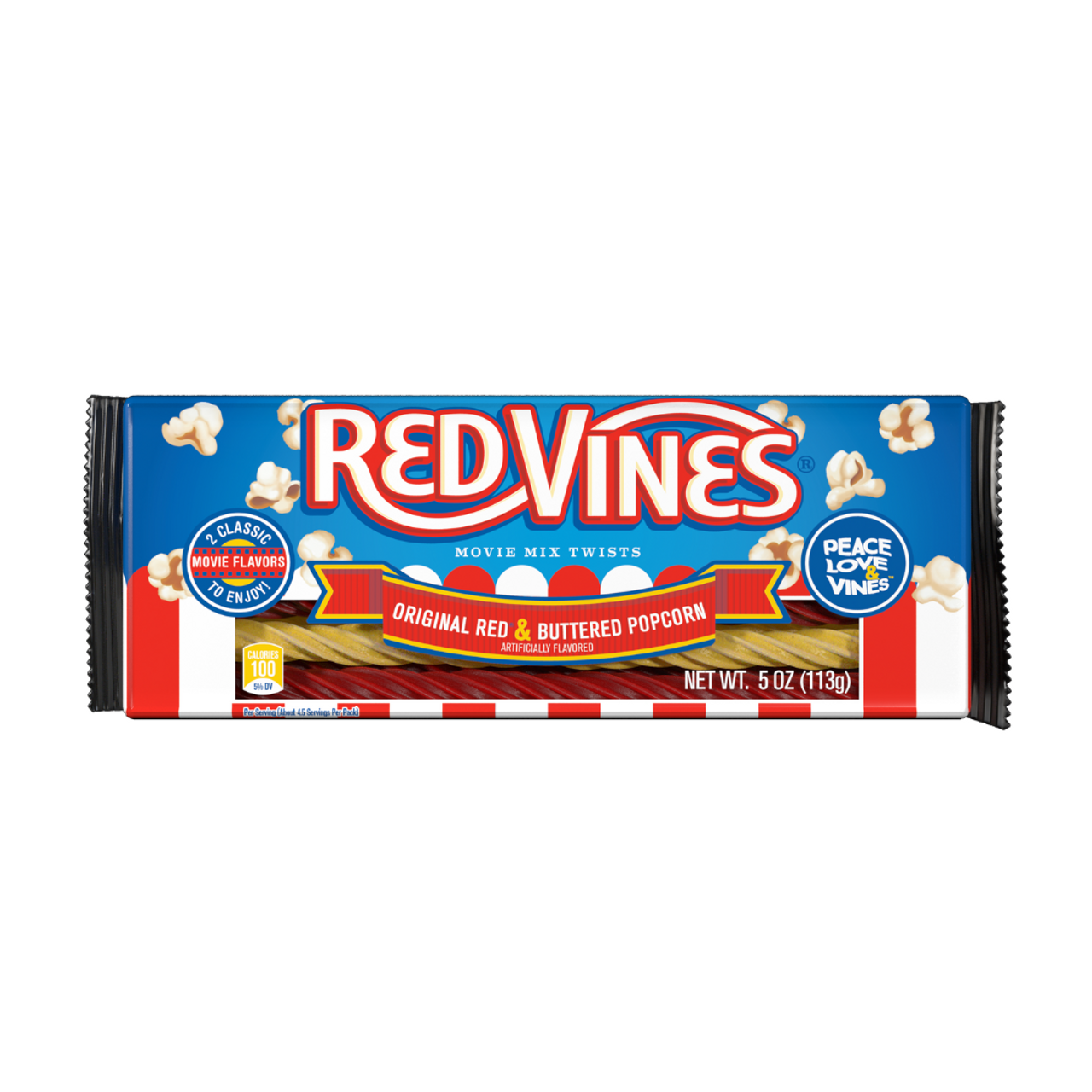 Red vines orginal red and buttered popcorn flavour 142g