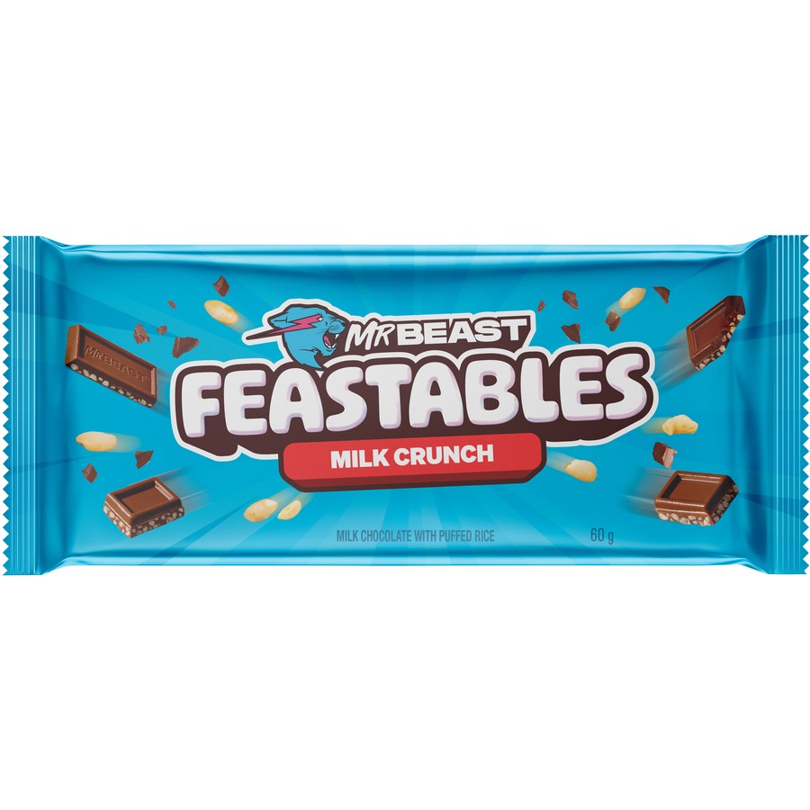 Mr Beast Feastables Milk Crunch Bar 60g