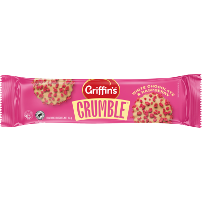 Griffin's Crumble White Chocolate & Raspberry 165g