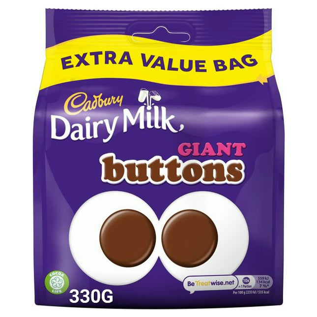 Cadbury Dairy Milk Giant Buttons Extra Value Bag 330g