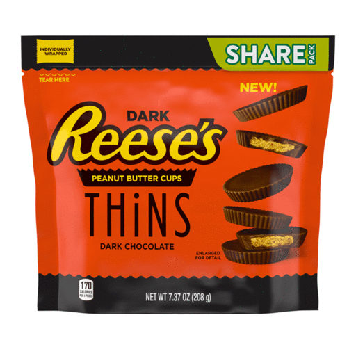 Reese's Peanut Butter Cup Dark Thins 208g