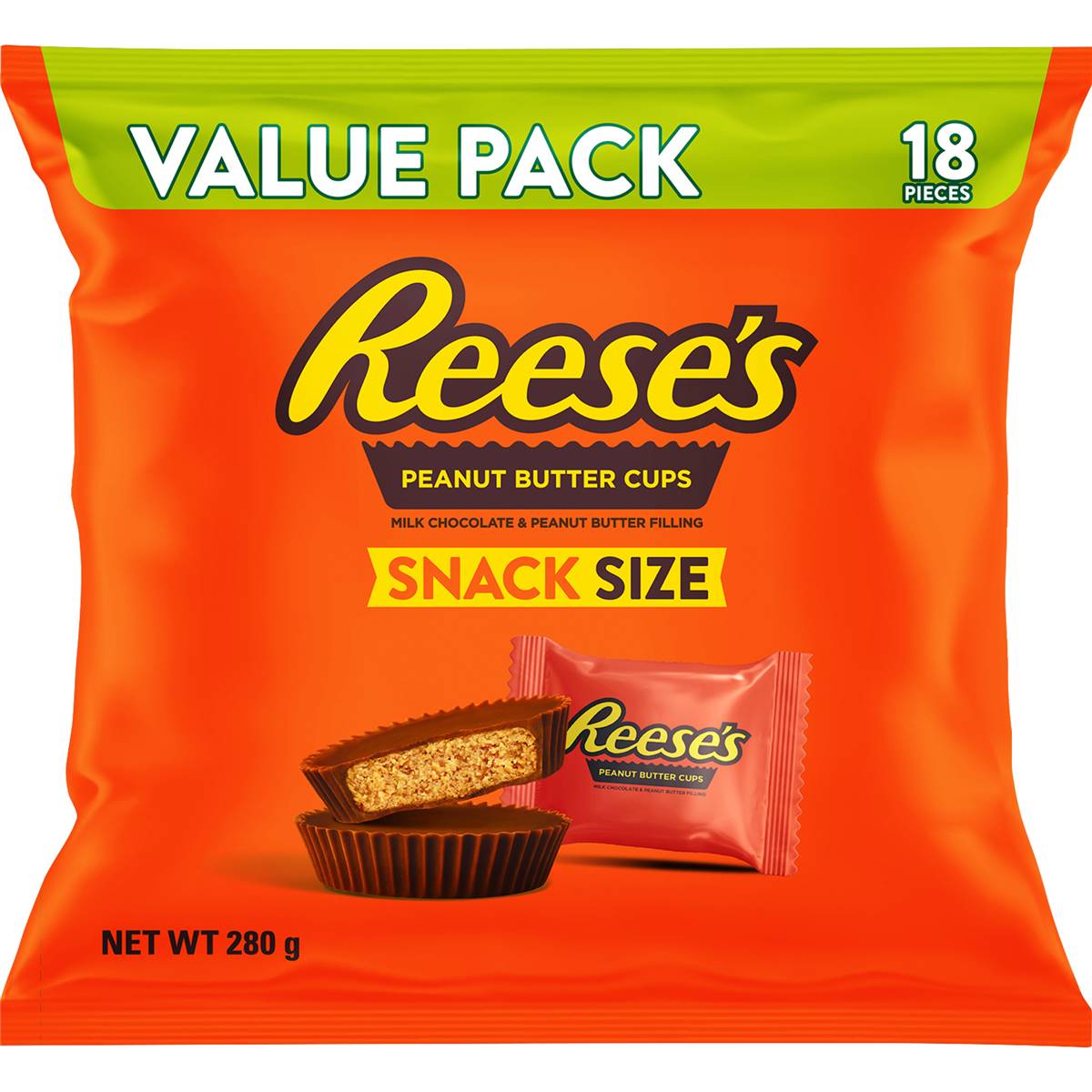 Reese's Peanut Butter Cups 18pc Snack Size 280g