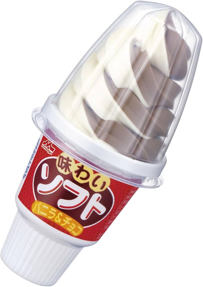 JAPANESE ICE CREAM Morinaga Tasty Soft Vanilla and Chocolate 160ml