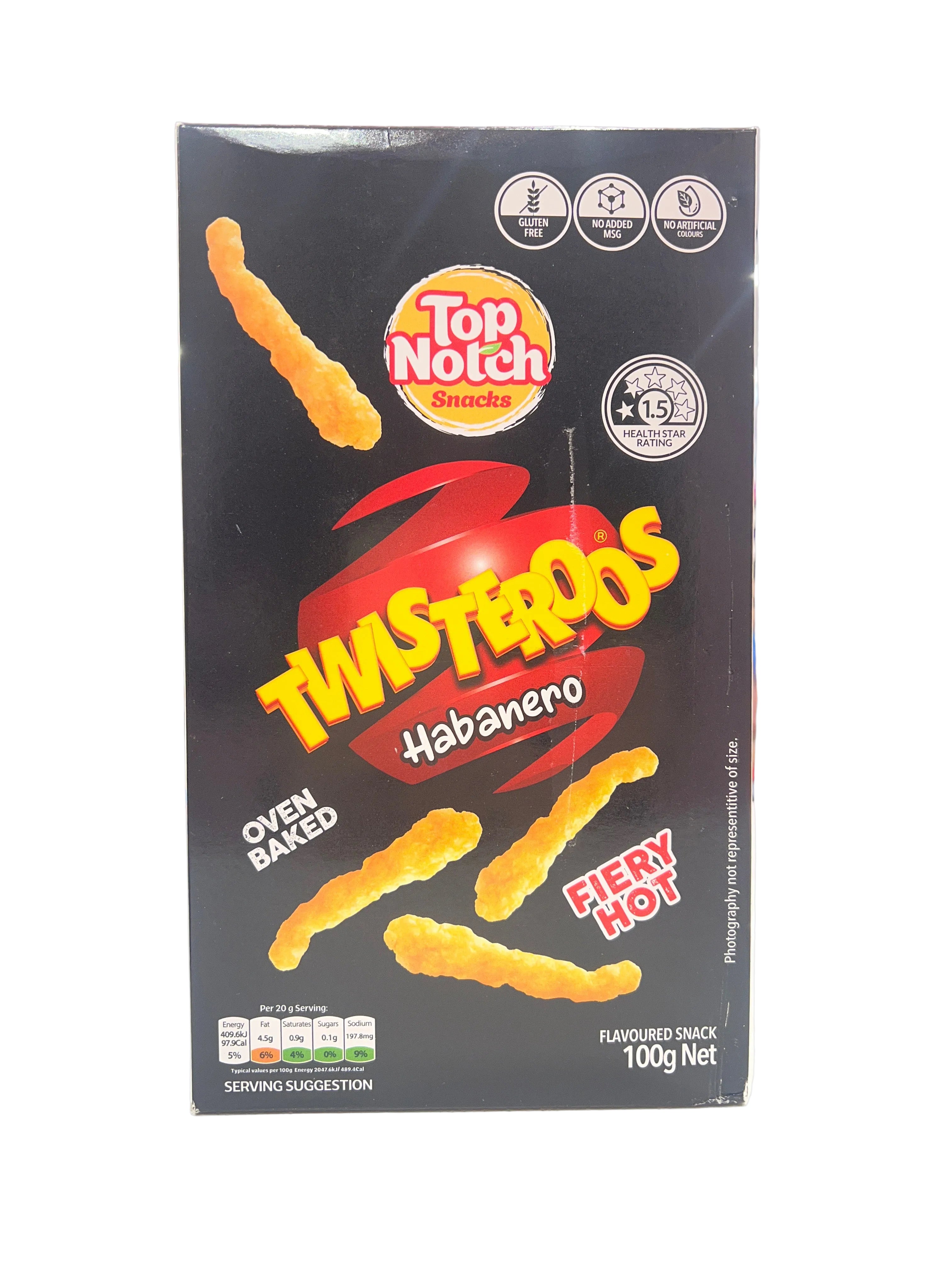 Top Notch Twisteroos Habanero 100g BB 21/03/2026