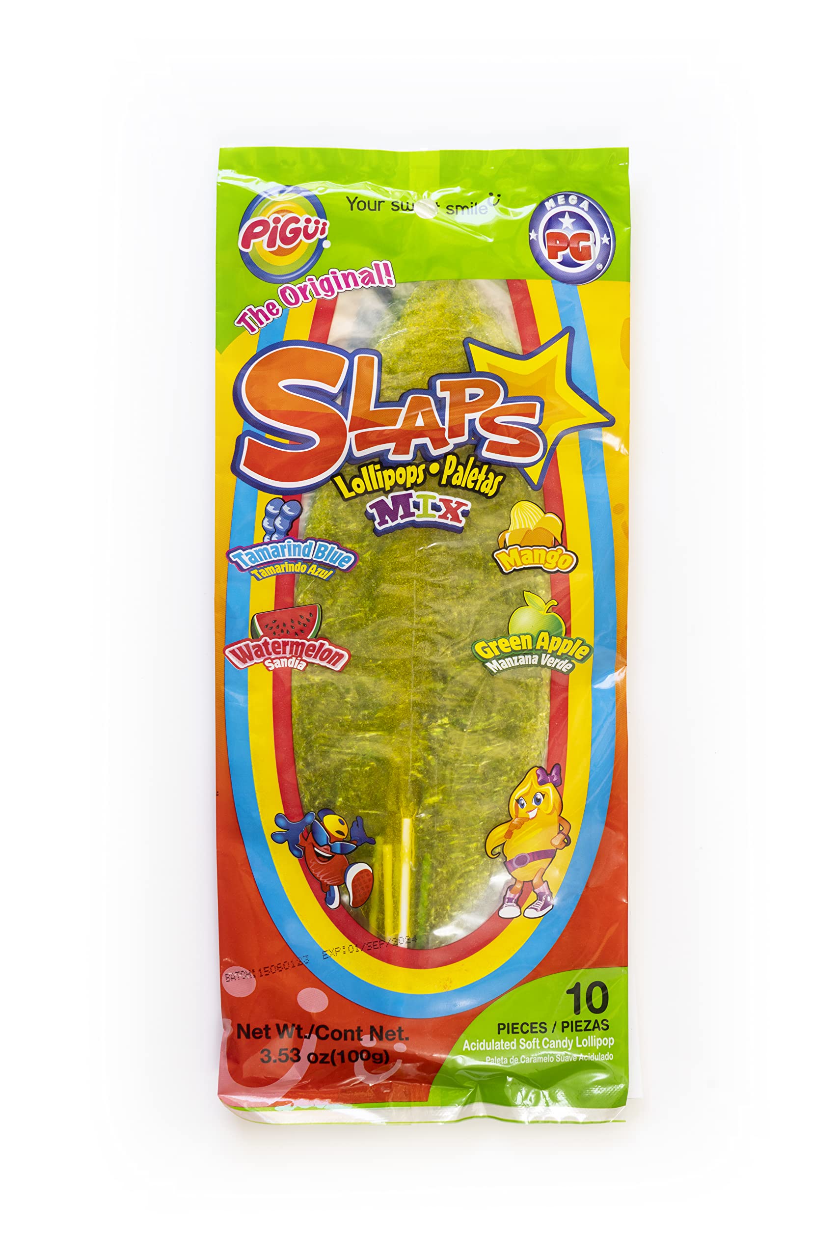 Pigui Slaps Lollipops Mix 10p 100g