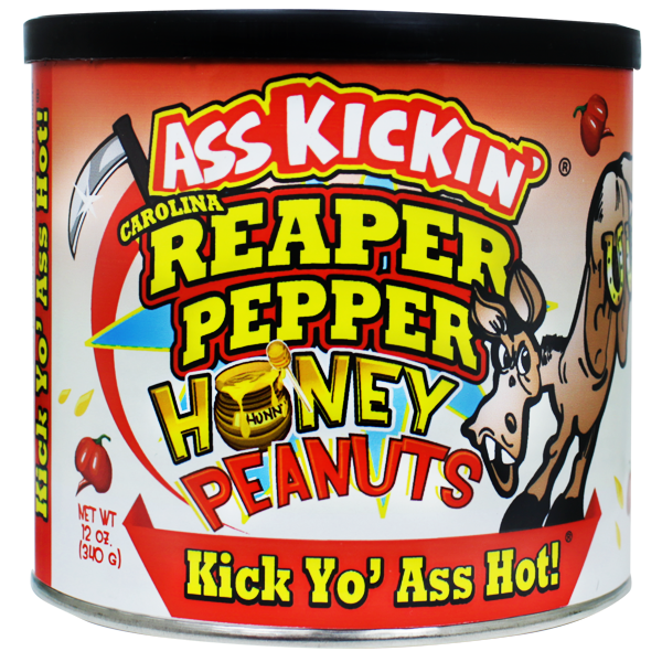 ASS KICKIN' Carolina Reaper Pepper Honey Peanuts 340g