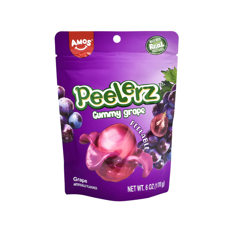 Amos Peelerz Grape Gummy Candy 170g