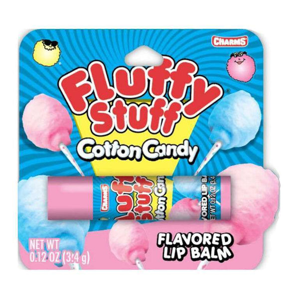 Fluffy stuff cotton candy lip balm