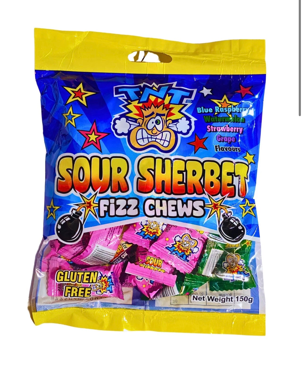 TNT Sour Sherbet Fizz Chews 150g