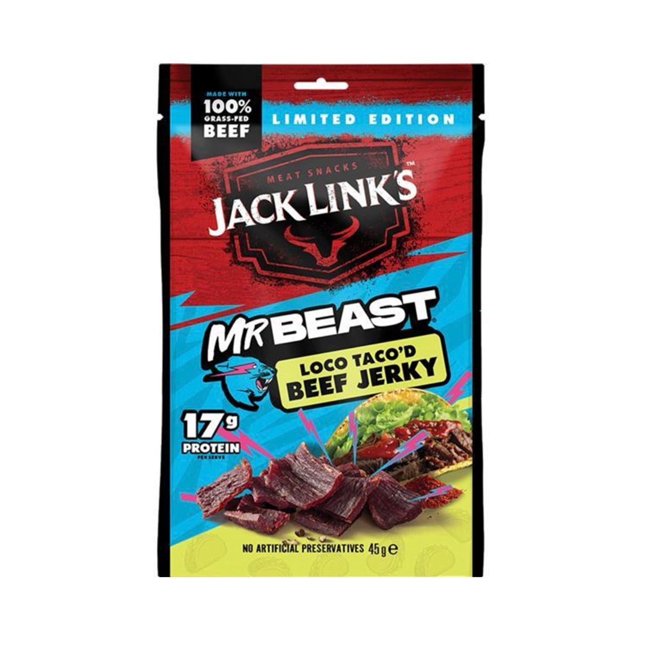 Jack Links Mr Beast Loco Beef Jerky 45g