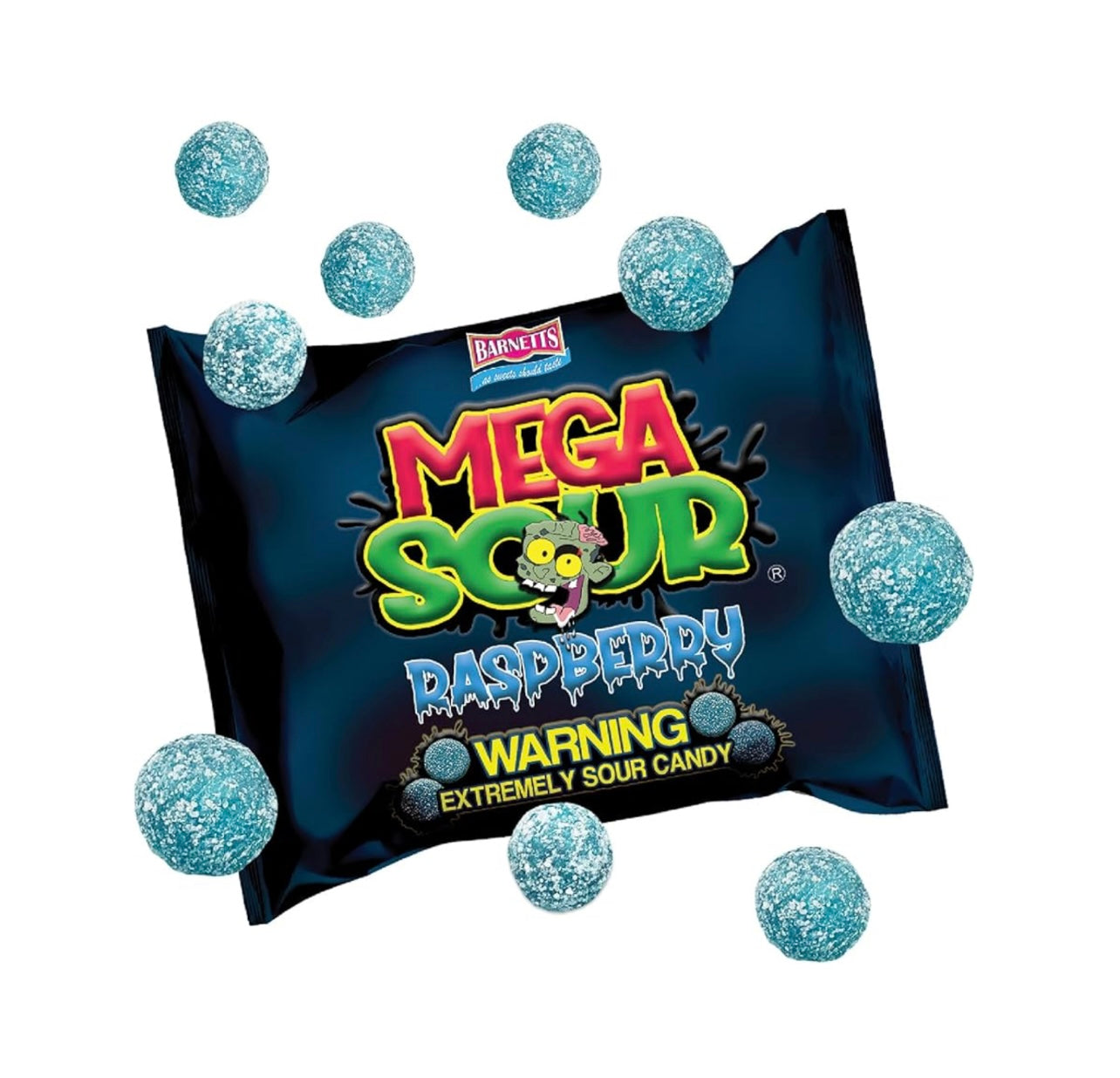 Barnetts Mega Sour Blue Raspberry 104g