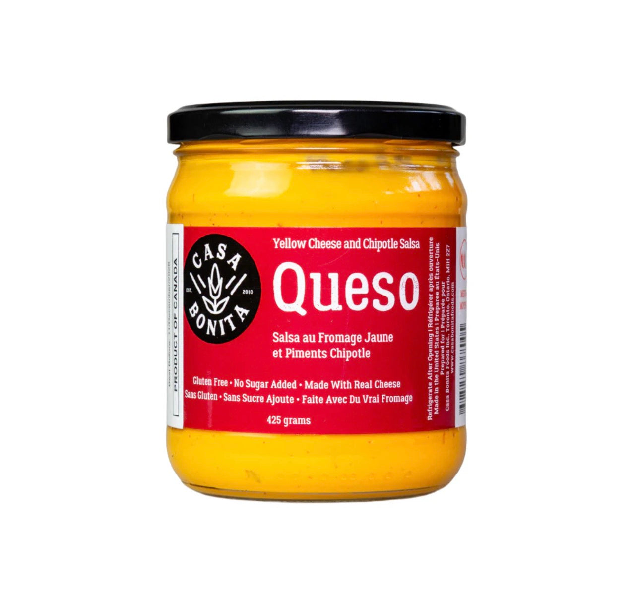 Casa Bonita Queso Yellow Cheese and Chipotle Salsa 425g