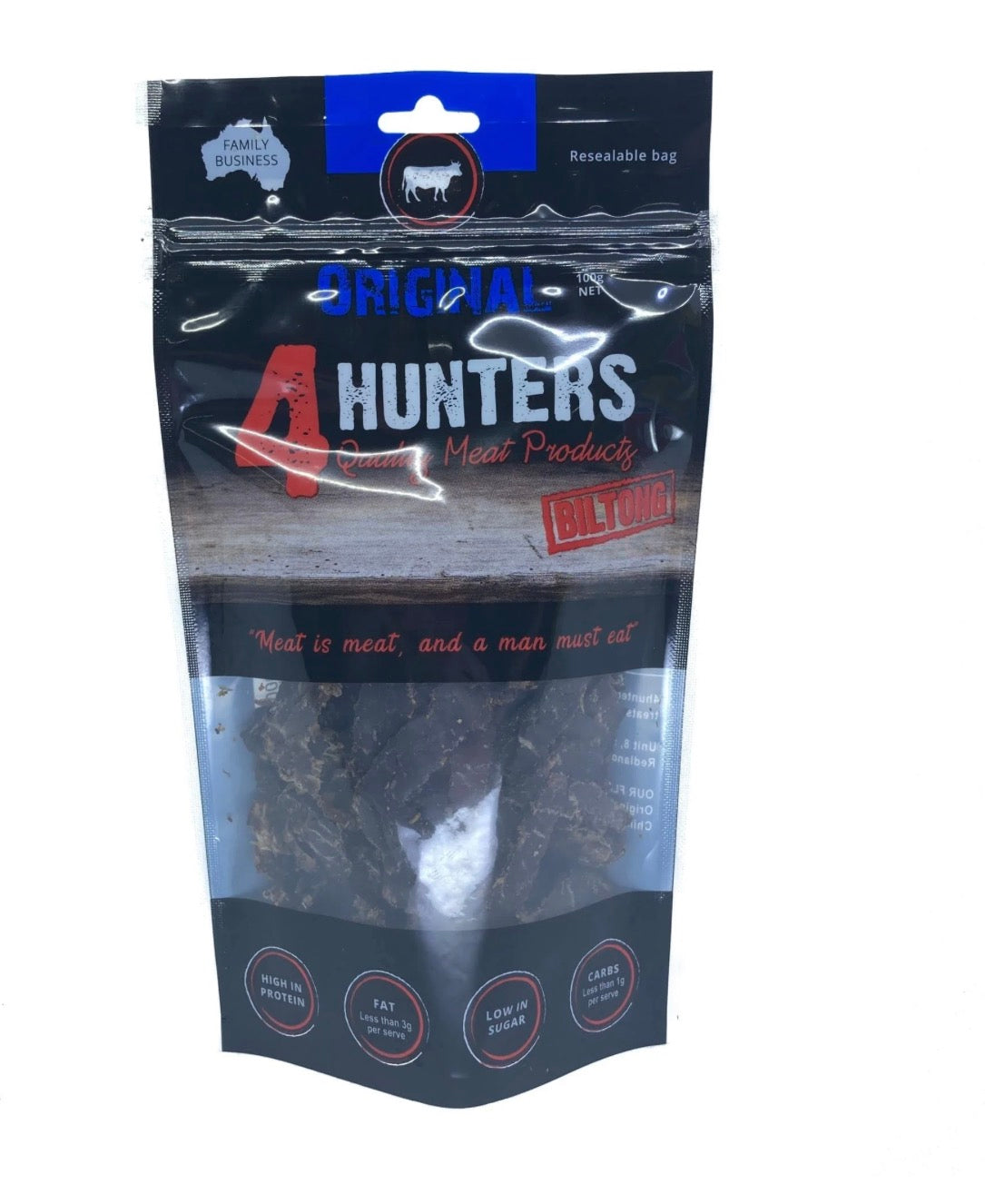 4 Hunters Original Beef Biltong 100g