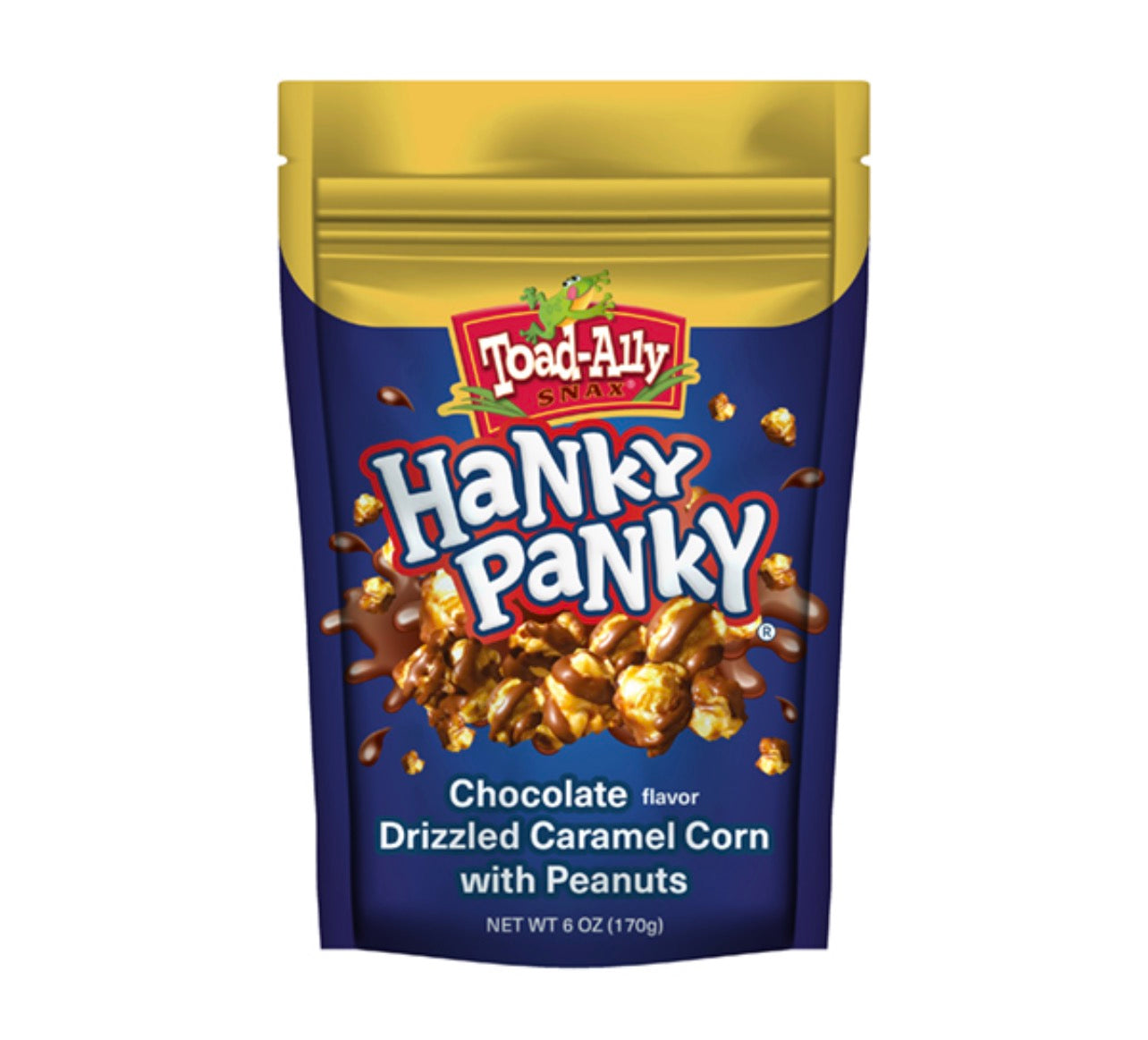 Hanky Panky Chocolate Drizzled Caramel Corn With Peanuts 170g