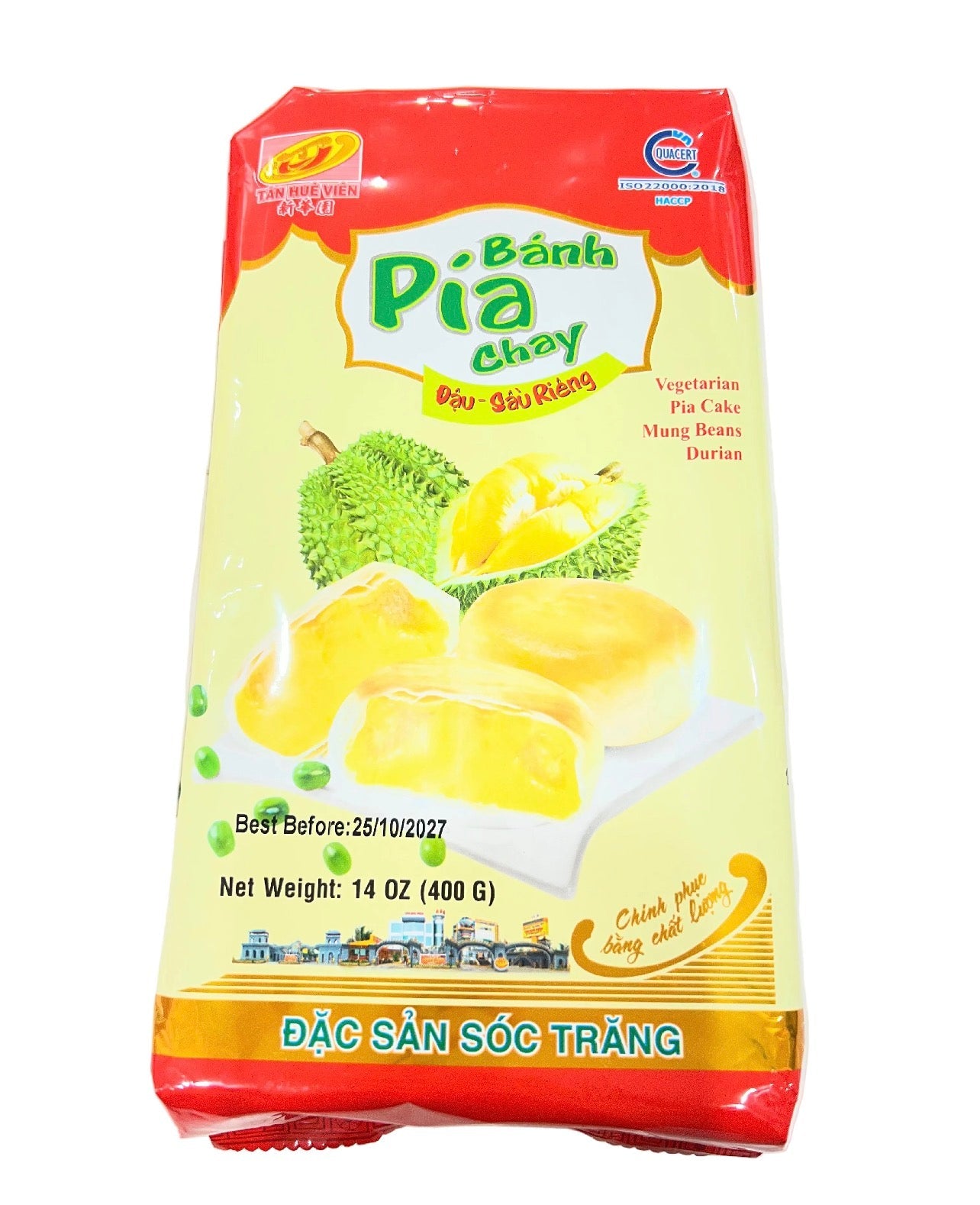 THV Banh Pia Minh Durian Bean Cake 400g