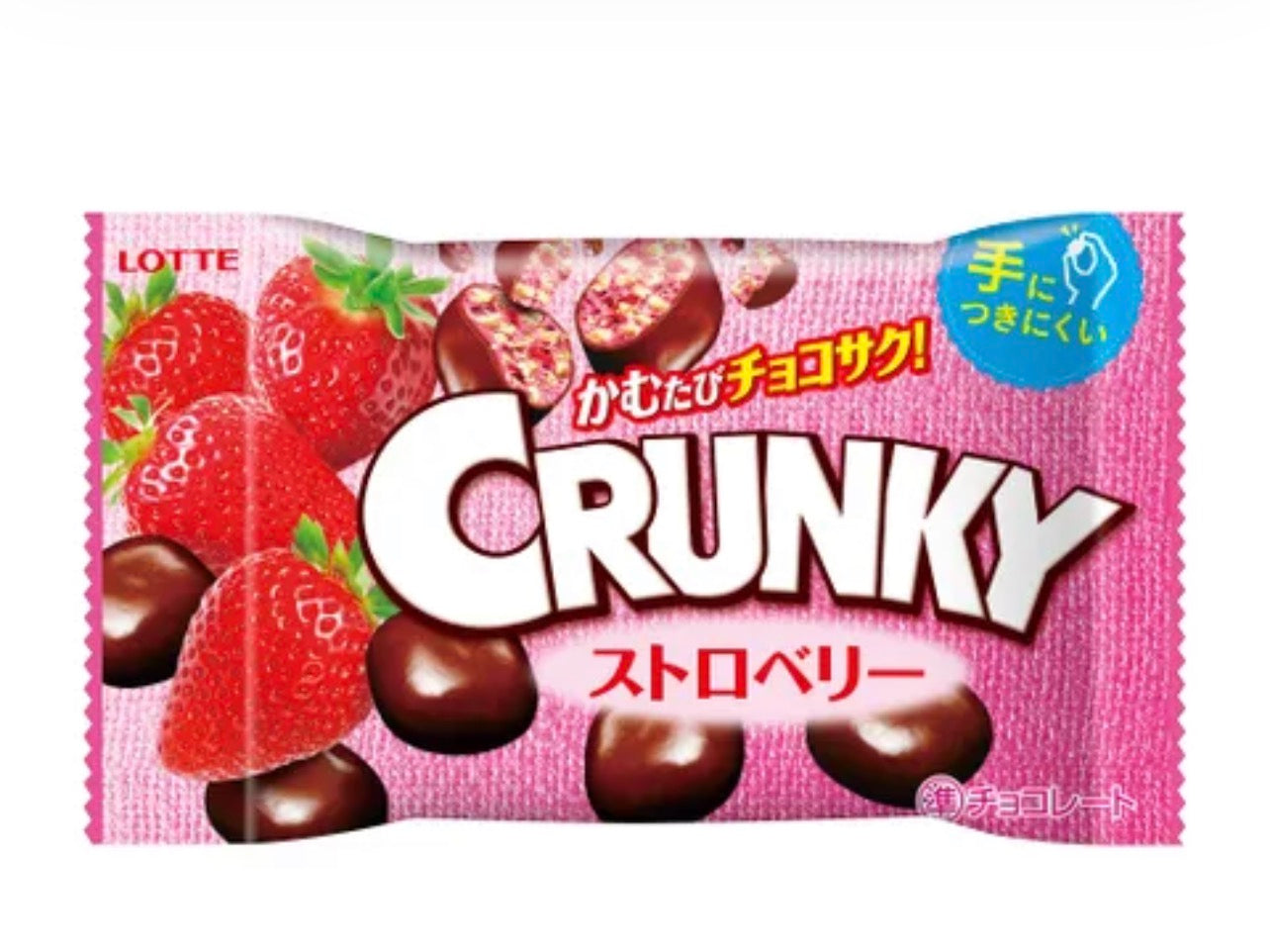 LOTTE Crunky Strawberry Chocolate Pouch32g