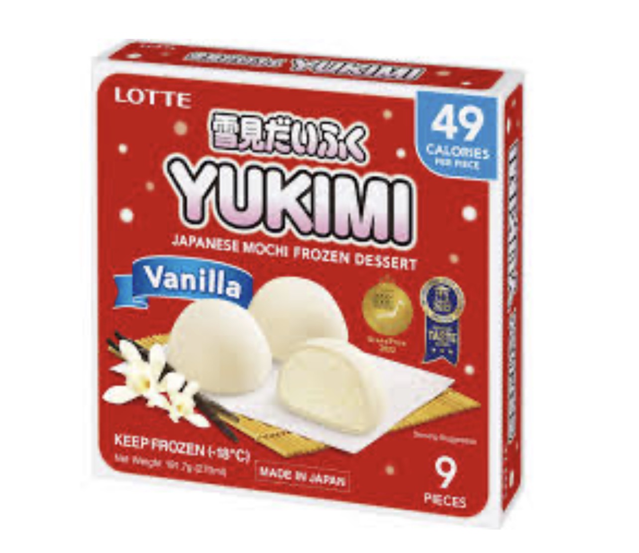 Lotte Yukimi Mochi Frozen Dessert Vanilla 270ml