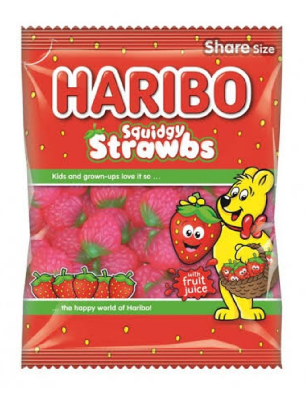 HARIBO Squidgy Strawbs 160g