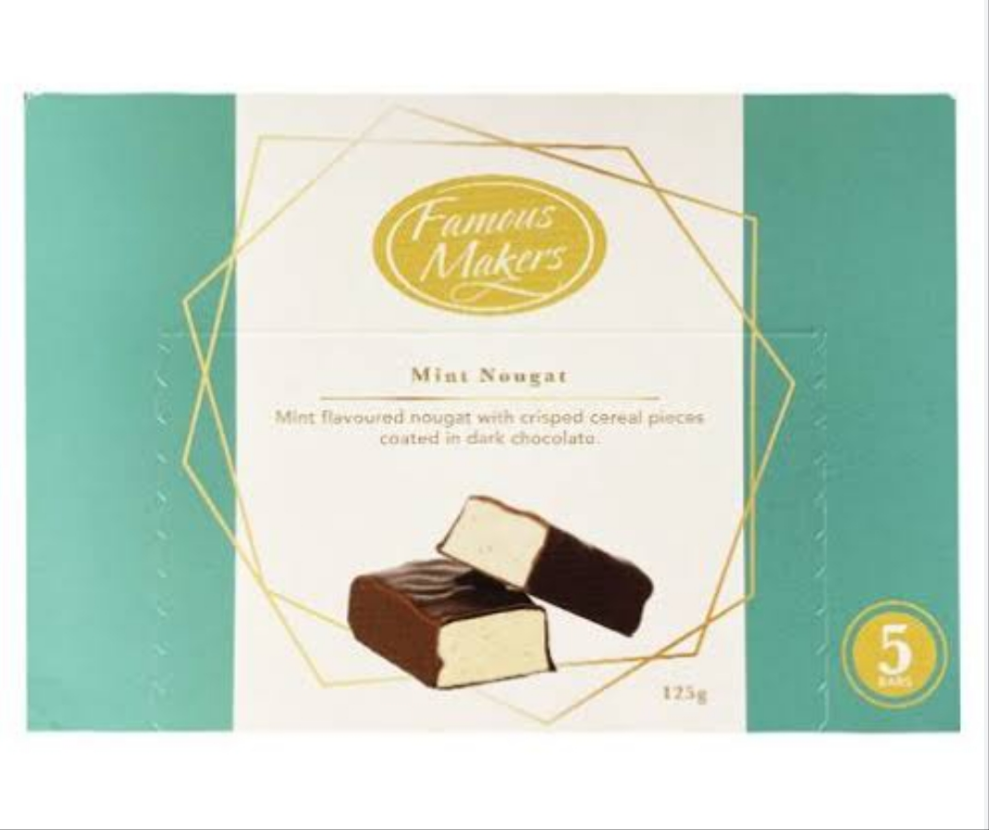 Famous Makers Mint Nougat 125g