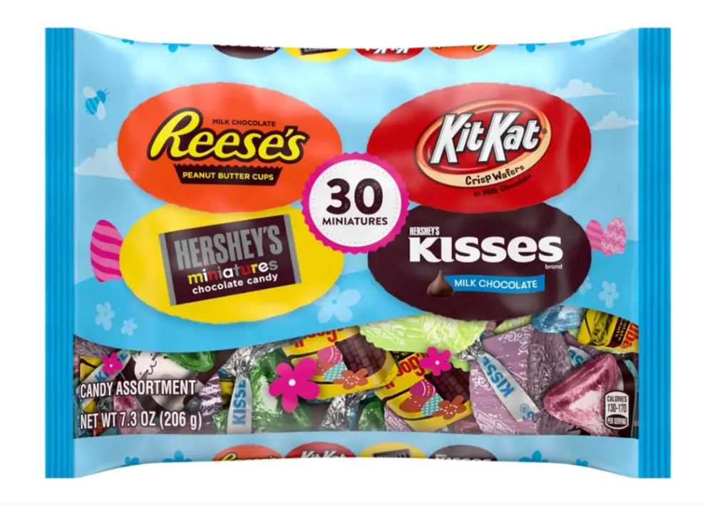 Easter Hershey's Assorted Bag 30 Miniatures 206g