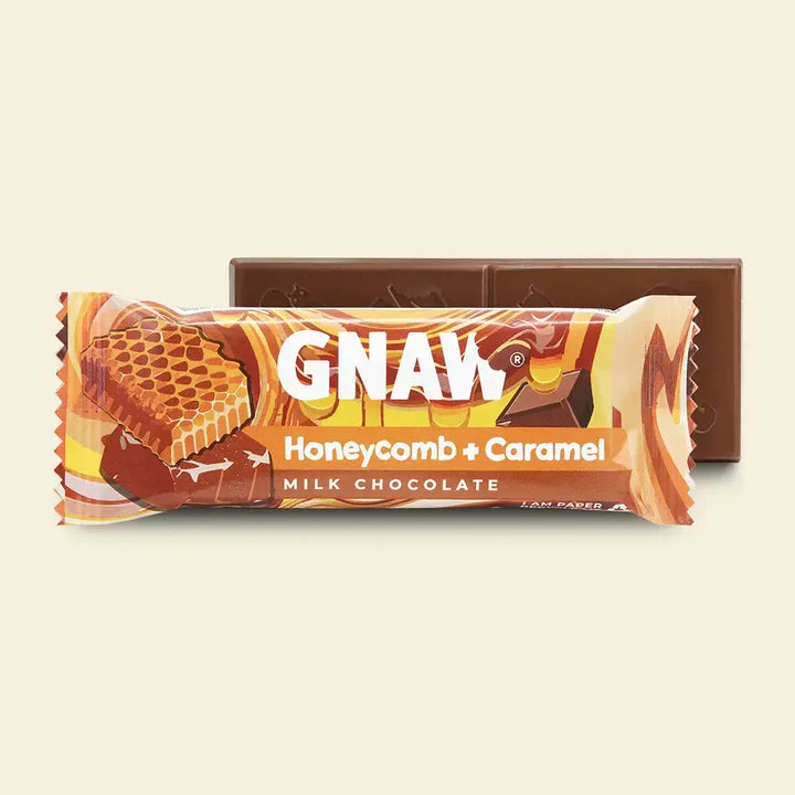 Gnaw Honeycomb + Caramel Milk Chocolate 35g