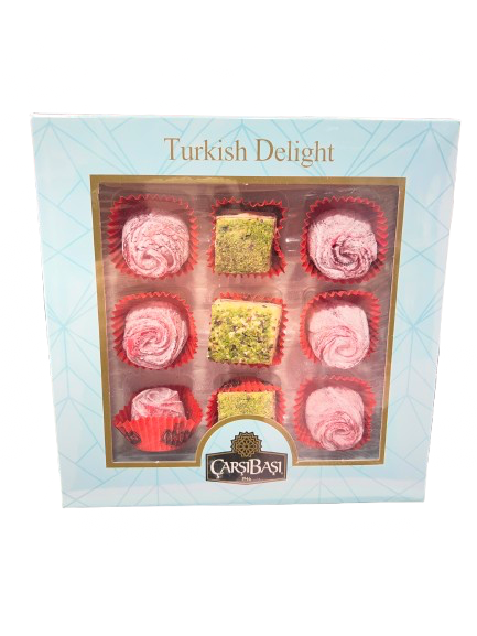 Carbasi Pistachio & Rose Turkish Delight Gift Box 180g