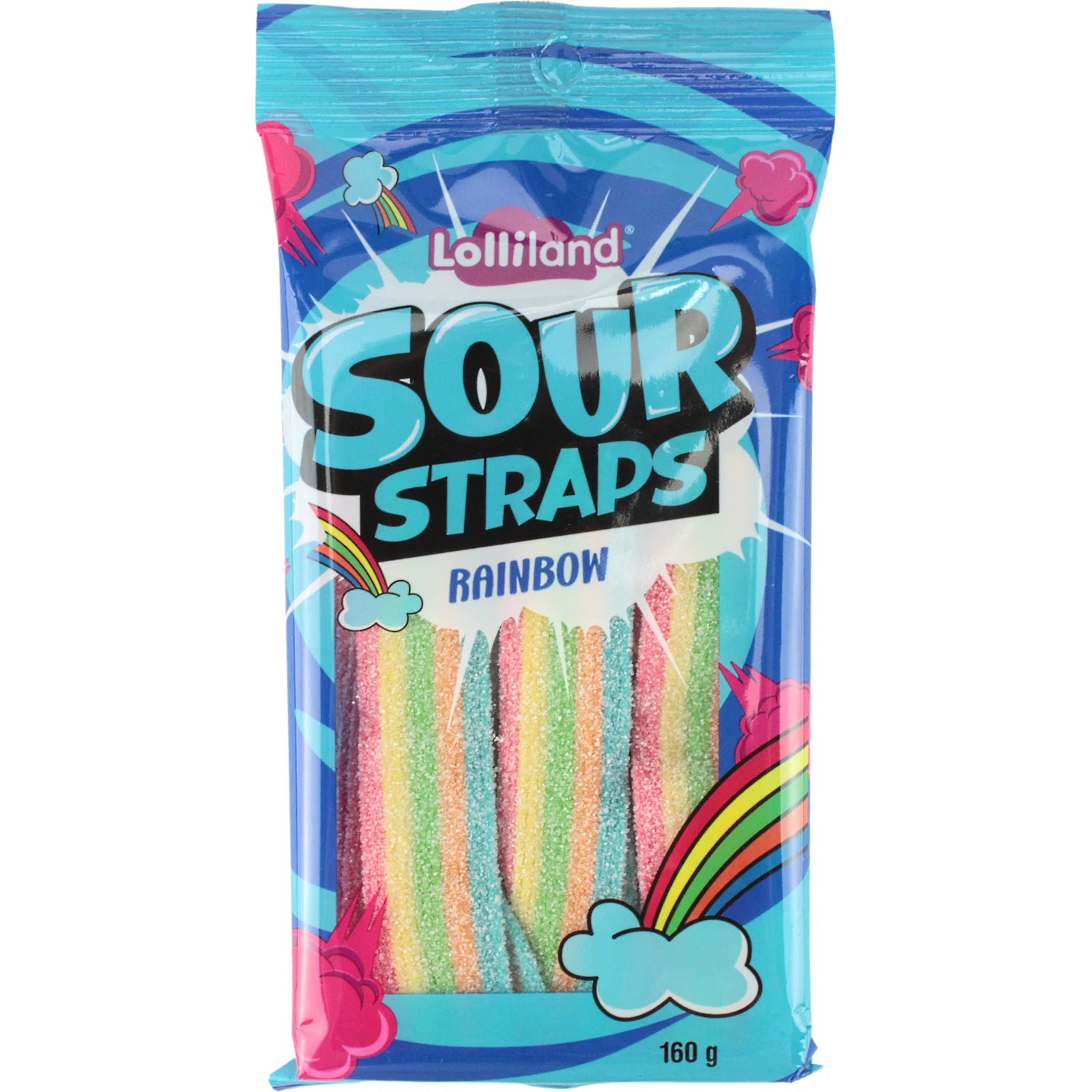 Lolliland Sour Straps Rainbow 160g