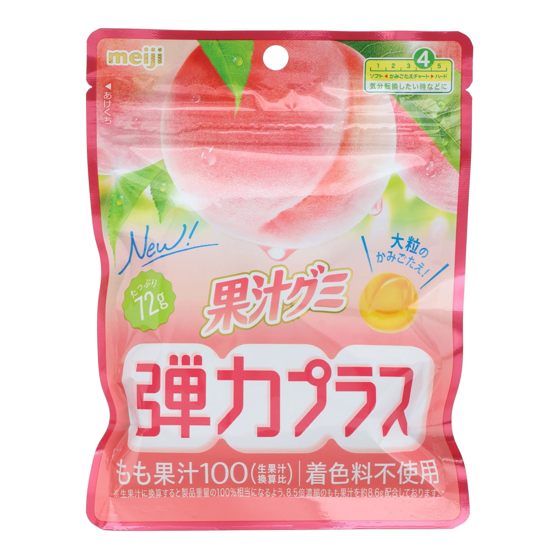 MEIJI Juicy Extra Chew Peach Gummy 72g