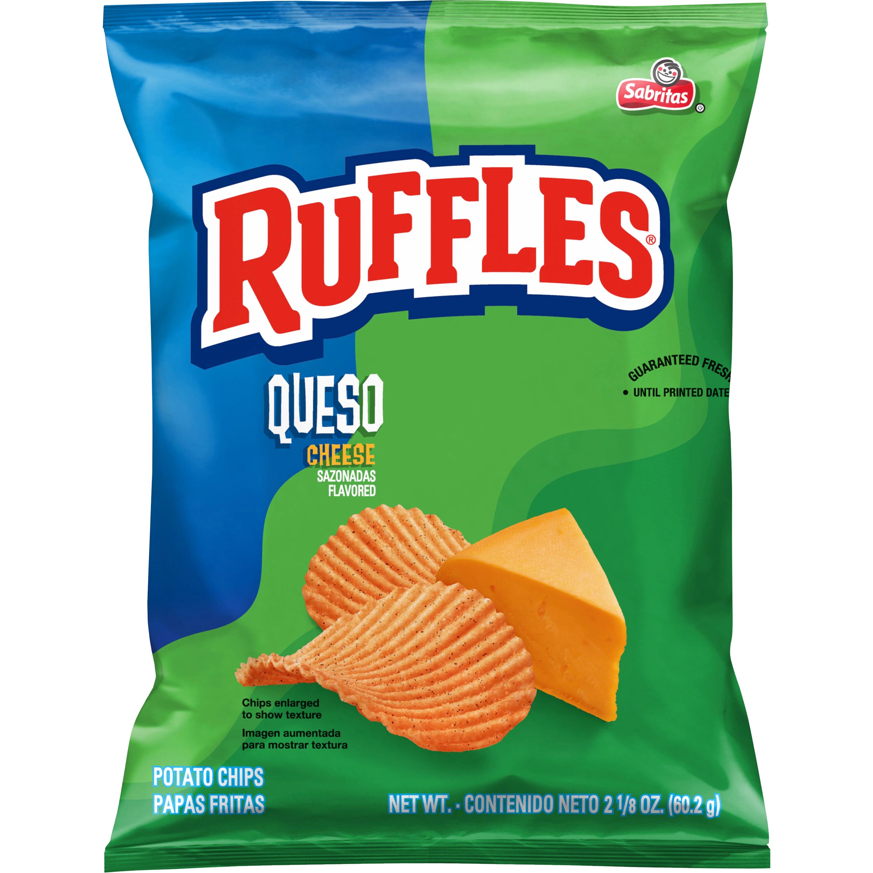 RUFFLES Queso Cheese Sazonadas flavoured 60.2g